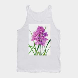 Pink wild orchid watercolour painting Tank Top